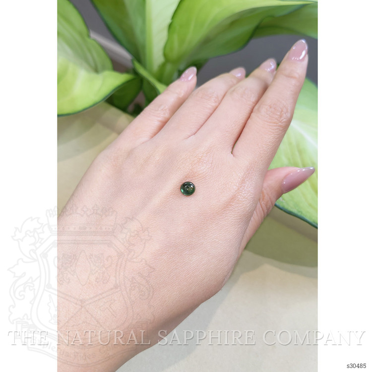 1.15 Ct. Green Cabochon Sapphire from Ceylon (Sri Lanka)