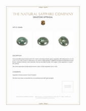 0.59 Ct. Bluish Green Cabochon Sapphire from Ceylon (Sri Lanka) Appraisal