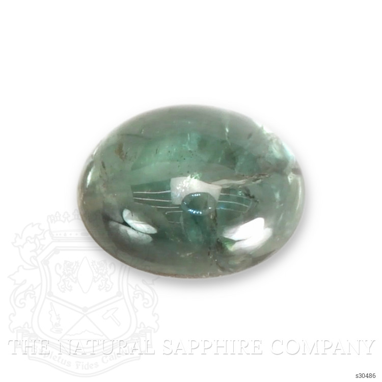 0.59 Ct. Bluish Green Cabochon Sapphire from Ceylon (Sri Lanka)