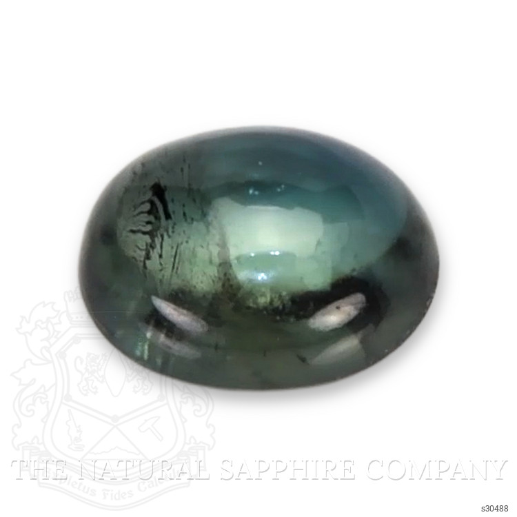 0.59 Ct. Bluish Green Cabochon Sapphire from Ceylon (Sri Lanka)