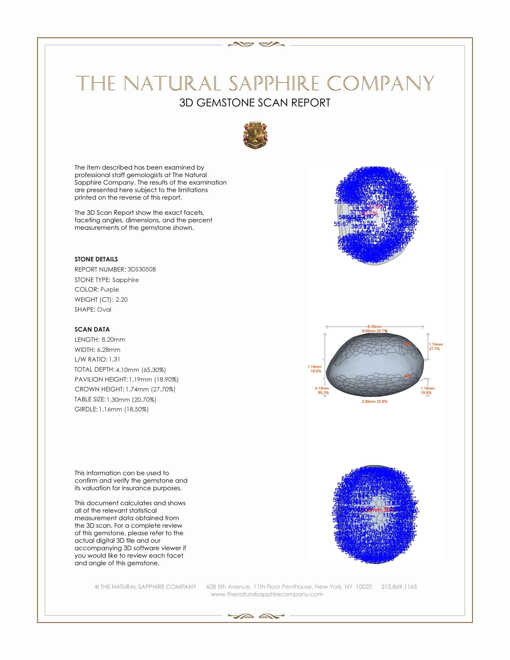 2.20 Ct. Purple Star Sapphire from Burma (Myanmar)