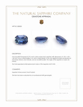 0.70 Ct. Blue Sapphire from Ceylon (Sri Lanka) Appraisal
