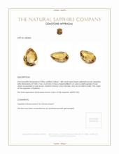 1.88 Ct. Yellowish Brown Sapphire from Thailand Appraisal