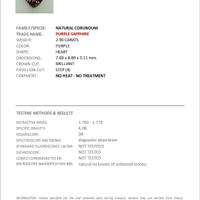2.90 Ct. Purple Sapphire from Ceylon (Sri Lanka) Scan Report