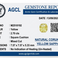 2.70 Ct. Yellow Sapphire from Ceylon (Sri Lanka) Scan Report