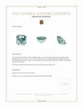 1.24 Ct. Bluish Green Sapphire from Ceylon (Sri Lanka) Appraisal