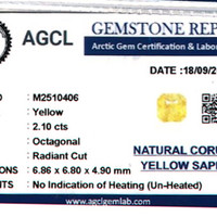 2.10 Ct. Yellow Sapphire from Ceylon (Sri Lanka) Scan Report
