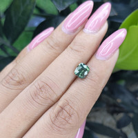 1.74 Ct. Bluish Green Sapphire from Ceylon (Sri Lanka) Life Style