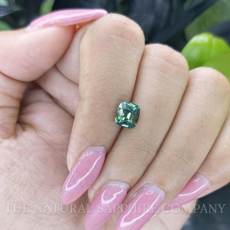 1.74 Ct. Bluish Green Sapphire from Ceylon (Sri Lanka)