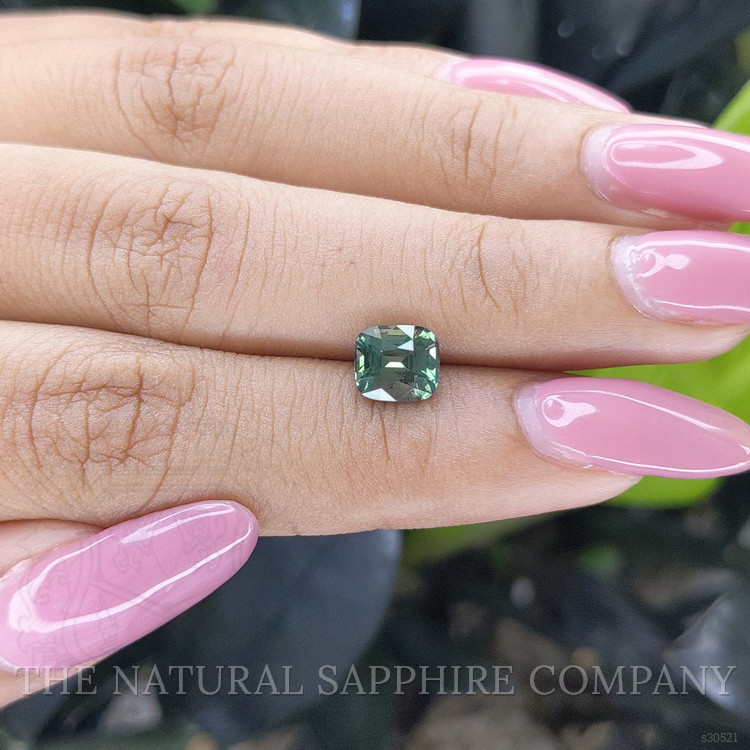1.74 Ct. Bluish Green Sapphire from Ceylon (Sri Lanka)