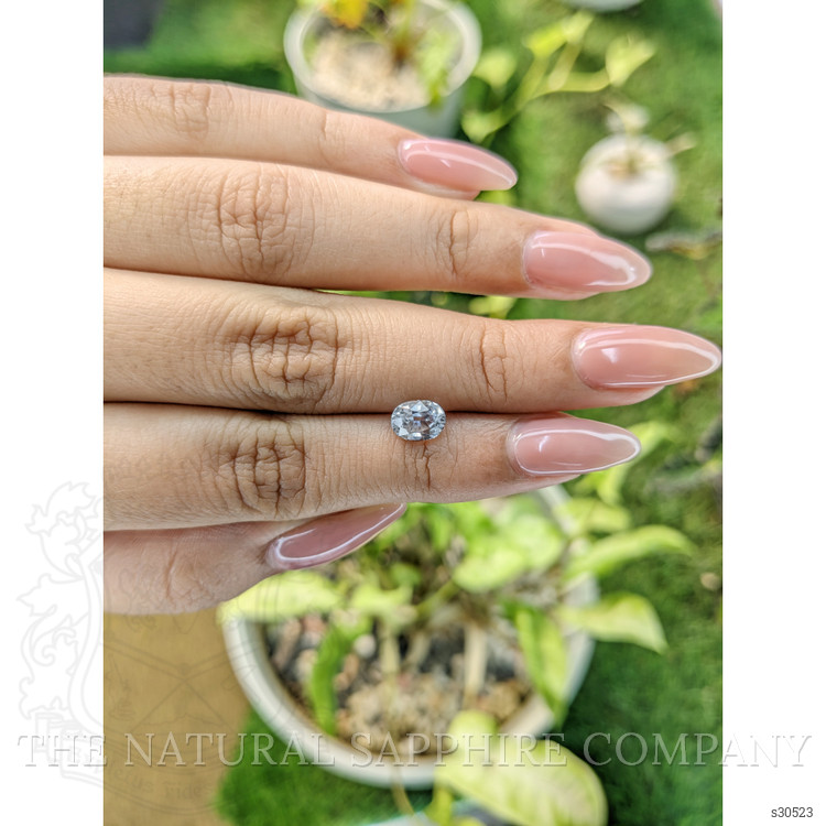 1.41 Ct. Bluish Grey Sapphire from Ceylon (Sri Lanka)