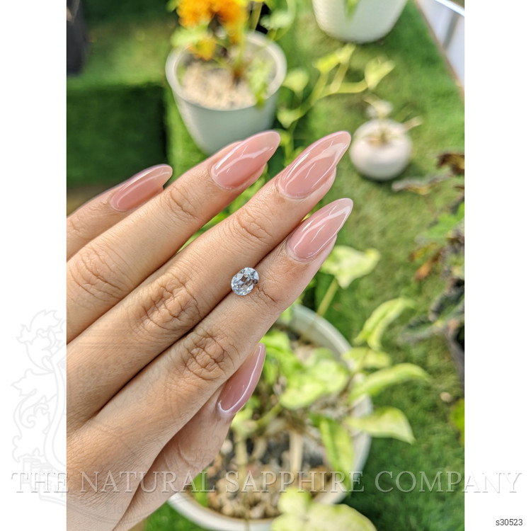 1.41 Ct. Bluish Grey Sapphire from Ceylon (Sri Lanka)