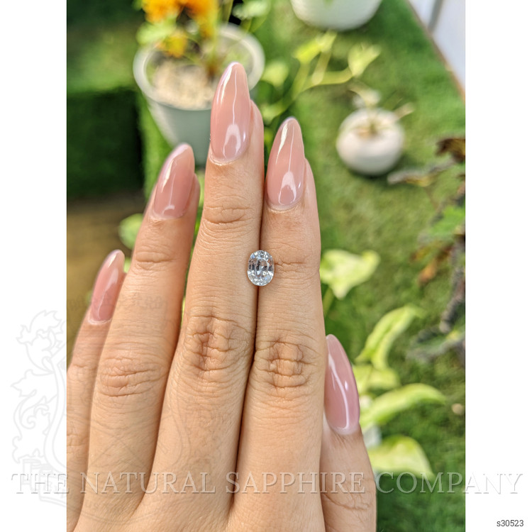 1.41 Ct. Bluish Grey Sapphire from Ceylon (Sri Lanka)