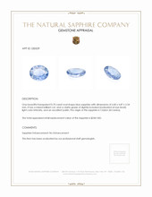 0.70 Ct. Blue Sapphire from Ceylon (Sri Lanka) Appraisal