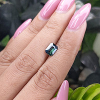 1.20 Ct. Bluish Green Sapphire from Ceylon (Sri Lanka) Life Style
