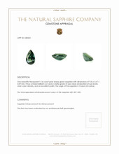 1.56 Ct. Green Sapphire from Ceylon (Sri Lanka) Appraisal