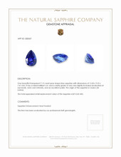 7.15 Ct. Blue Sapphire from Ceylon (Sri Lanka) Appraisal