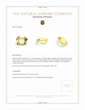 1.07 Ct. Yellow Sapphire from Ceylon (Sri Lanka) Appraisal