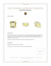 1.34 Ct. Yellow Sapphire from Ceylon (Sri Lanka) Appraisal