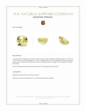 2.02 Ct. Yellow Sapphire from Ceylon (Sri Lanka) Appraisal