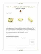 3.12 Ct. Yellow Sapphire from Ceylon (Sri Lanka) Appraisal