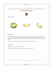 3.12 Ct. Yellow Sapphire from Ceylon (Sri Lanka) Appraisal