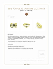 1.41 Ct. Yellow Sapphire from Ceylon (Sri Lanka) Appraisal