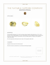1.42 Ct. Yellow Sapphire from Ceylon (Sri Lanka) Appraisal