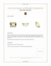 1.82 Ct. Yellow Sapphire from Ceylon (Sri Lanka) Appraisal