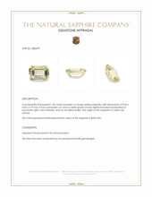 1.82 Ct. Yellow Sapphire from Ceylon (Sri Lanka) Appraisal