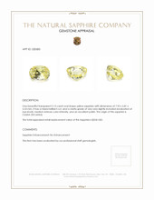 2.15 Ct. Yellow Sapphire from Ceylon (Sri Lanka) Appraisal
