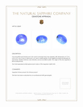 2.60 Ct. Blue Star Sapphire from Burma (Myanmar) Appraisal