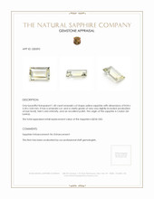 1.40 Ct. Yellow Sapphire from Ceylon (Sri Lanka) Appraisal