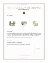 2.08 Ct. Yellow Sapphire from Ceylon (Sri Lanka) Appraisal