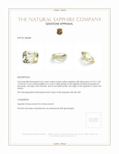 3.65 Ct. Yellow Sapphire from Ceylon (Sri Lanka) Appraisal