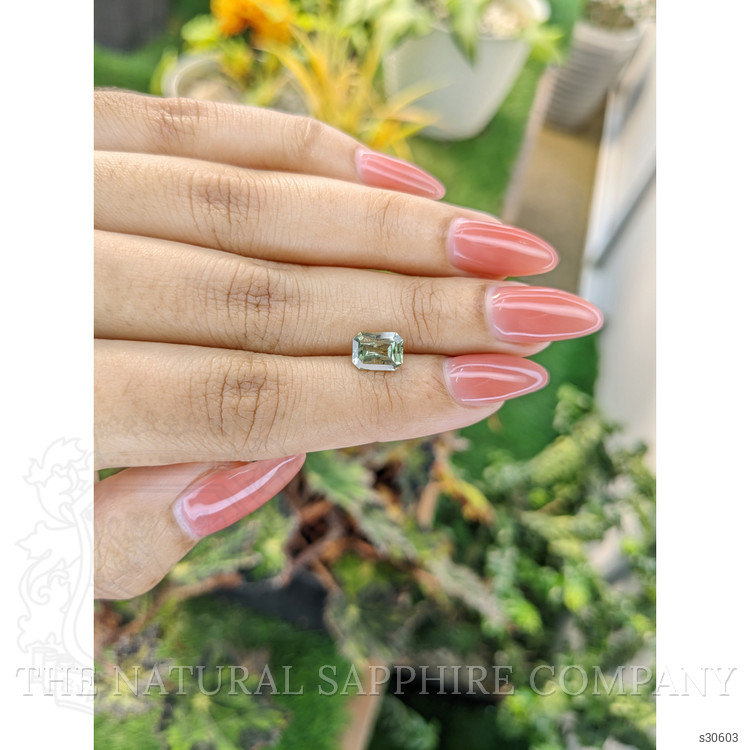 1.76 Ct. Green Sapphire from Ceylon (Sri Lanka)