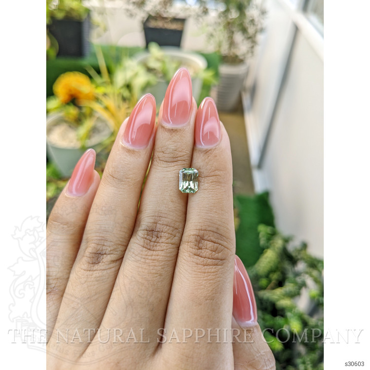 1.76 Ct. Green Sapphire from Ceylon (Sri Lanka)