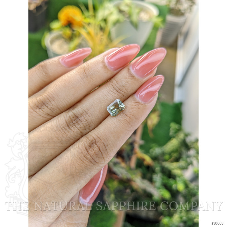 1.76 Ct. Green Sapphire from Ceylon (Sri Lanka)