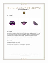 2.50 Ct. Purple Sapphire from Tanzania Appraisal