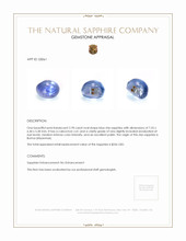 2.78 Ct. Blue Star Sapphire from Burma (Myanmar) Appraisal