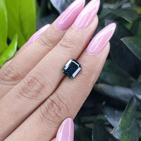2.58 Ct. Bluish Green Sapphire from Tanzania Life Style