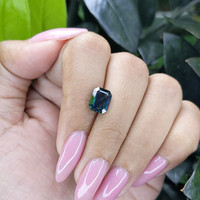 2.58 Ct. Bluish Green Sapphire from Tanzania Life Style