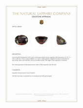 4.09 Ct. Pinkish Brown Sapphire from Tanzania Appraisal