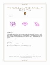 1.01 Ct. Purplish Pink Sapphire from Ceylon (Sri Lanka) Appraisal