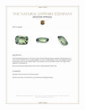 1.09 Ct. Yellowish Green Sapphire from Madagascar Appraisal