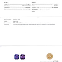 4.08 Ct. Purple Sapphire from Ceylon (Sri Lanka) Scan Report