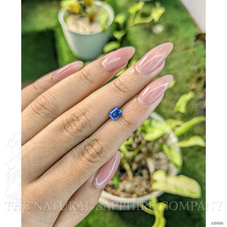 0.75 Ct. Blue Sapphire from Ceylon (Sri Lanka)