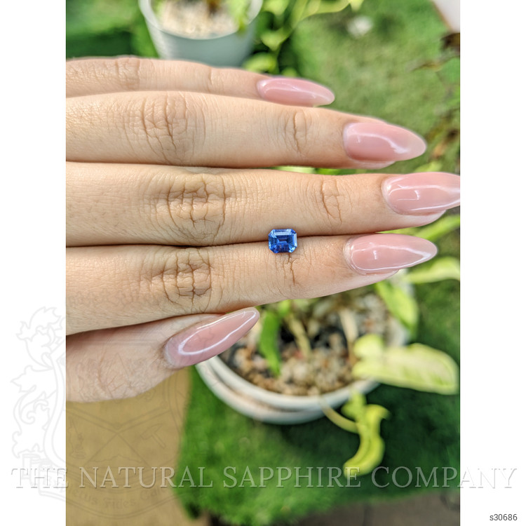 0.75 Ct. Blue Sapphire from Ceylon (Sri Lanka)