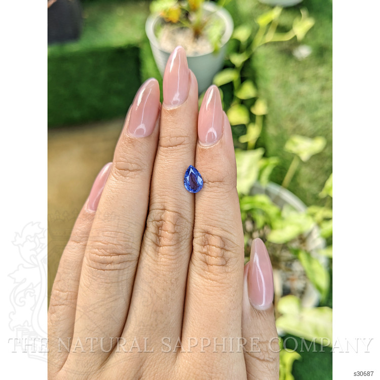 1.26 Ct. Blue Sapphire from Ceylon (Sri Lanka)