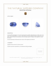 1.24 Ct. Blue Sapphire from Ceylon (Sri Lanka) Appraisal